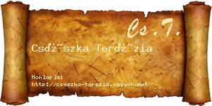 Császka Terézia névjegykártya