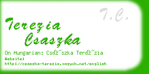 terezia csaszka business card